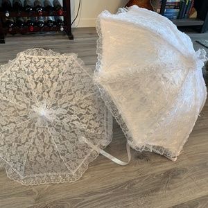 Bridal Shower White Lace Umbrella Flower girl